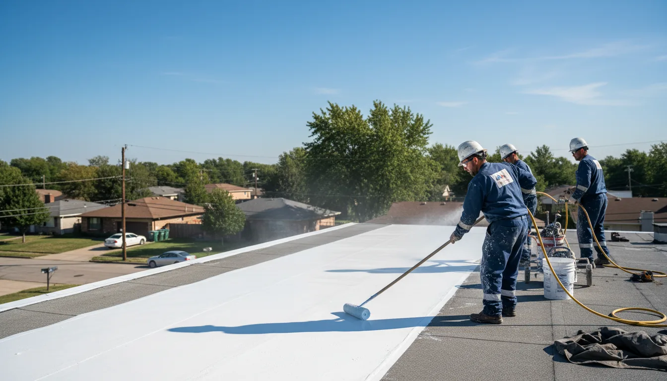 Commercial roof coating in Fort Cobb, OK near me